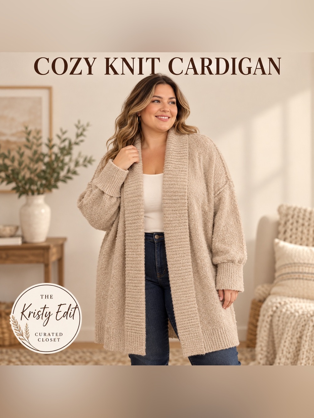 Torrid Cozy Knit Longline Cardigan Oatmeal Size 6 #44461586